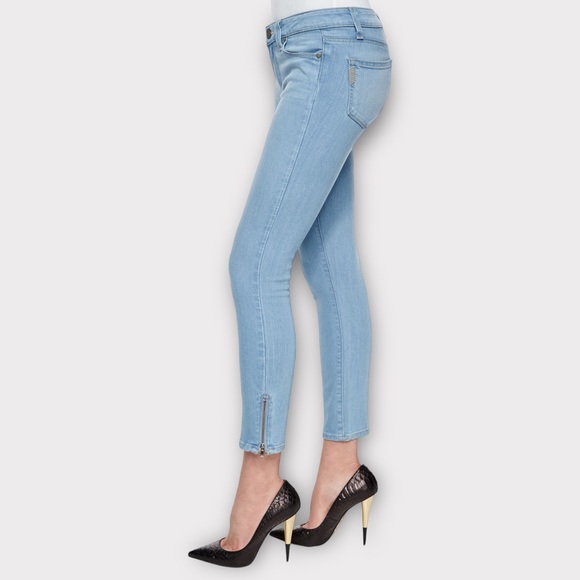 PAIGE Denim - PAIGE Verdugo Crop Zip skinny jeans 28 Cruz mid-rise light wash zipper cropped